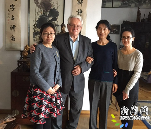 对外经贸大学代表团看望我校波兰校友齐焕武大使
