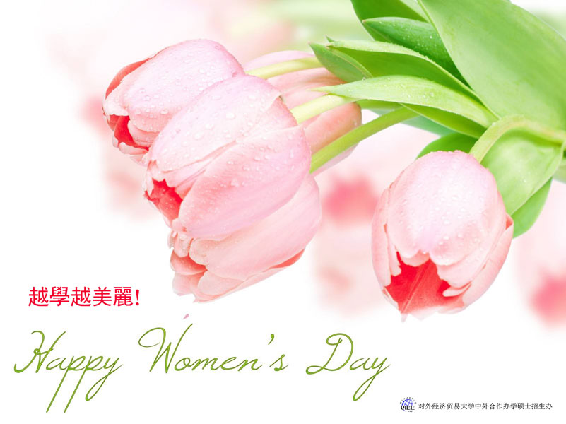 对外经贸大学中外合作办学硕士招生办祝各位女生节日快乐！